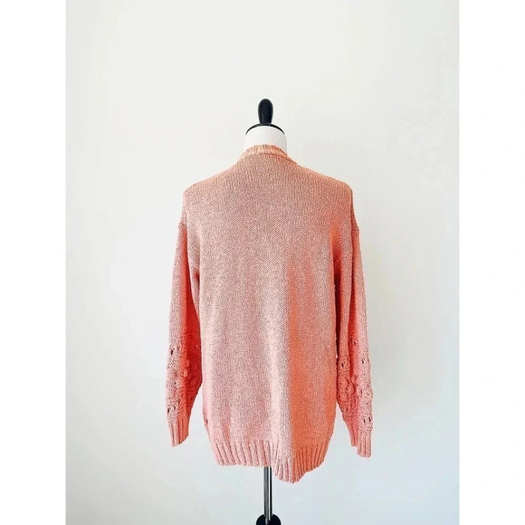Boutique Brand Coral Chunky Cardigan Size M - Picture 3 of 11